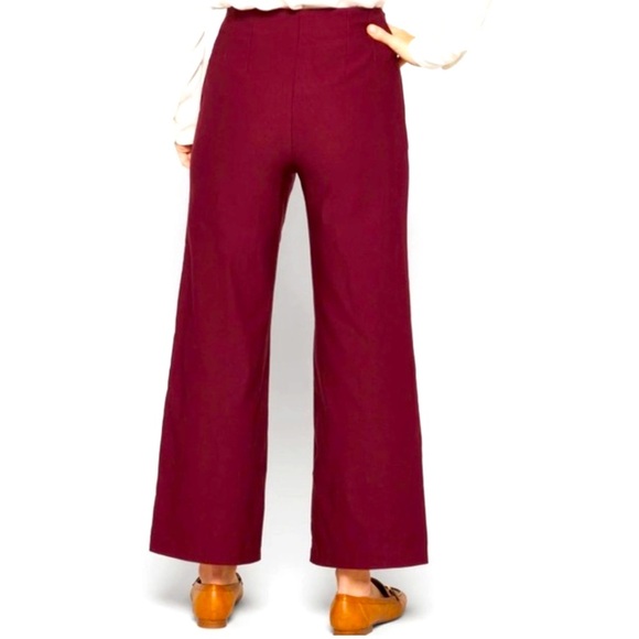 NWT Tribal High Waist Wide Leg Pants in Red Wine - Picture 1 of 14